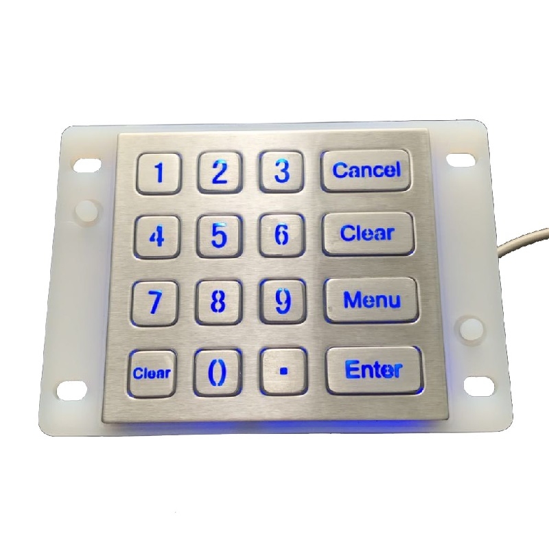 IP67 Waterproof Backlight Stainless Steel Kiosk Keypad Numeric Keypad